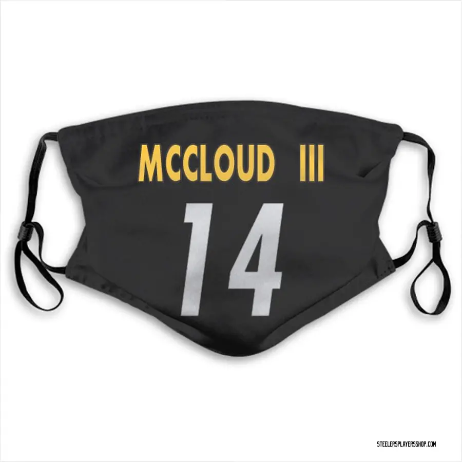 Ray-Ray McCloud III Pittsburgh Steelers Jersey Name & Number Face Mask - Black